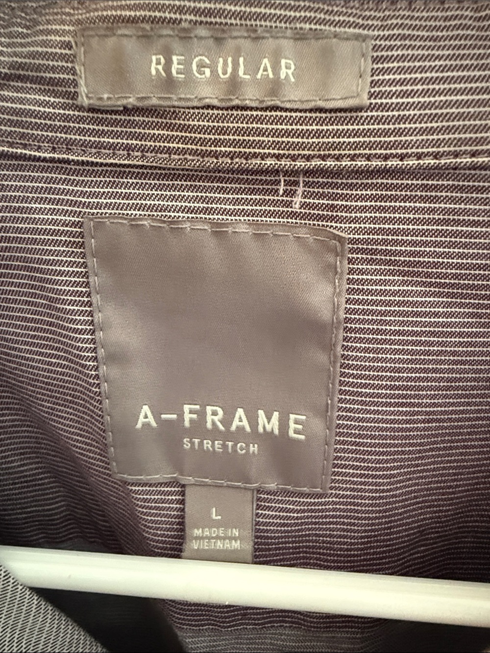 Men's Maroon Stripe Button-Down Shirt - Picture 2 of 4